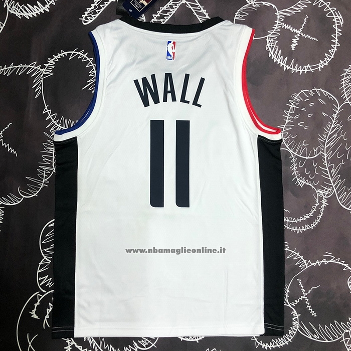 Maglia Los Angeles Clippers John Wall #11 Citta 2019-20 Bianco